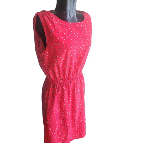 Catherine Malandrino Red Sleeveless Midi Dress L - Picture 2 of 6